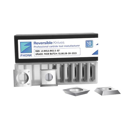 13.8mm Square Straight Carbide Cutters, for Woodturning Replacement Cutter Knives, Fits Spiral, Helical Planer Cutter, Wood Lathe Turning Tool, 10-Piece (13.8x13.8x2.5-30°) - size: 13.8x13.8x2.5-30°