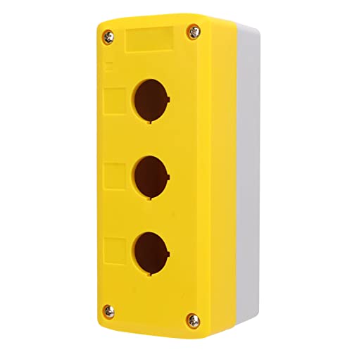 3 Holes 22mm Push Button Box,IP65 Waterproof Switch Control Station Box,Single Push Button Switch Control Enclosure Case for Power Equipments