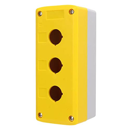 3 Holes 22mm Push Button Box,IP65 Waterproof Switch Control Station Box,Single Push Button Switch Control Enclosure Case for Power Equipments