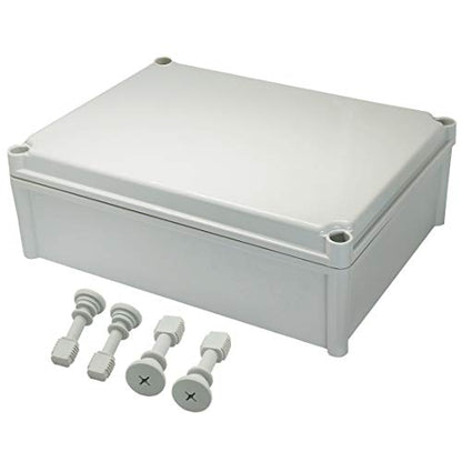 Zulkit Junction Box ABS Plastic Dustproof Waterproof IP67 Junction Boxes Universal Electrical Project Enclosure DIY Electronic Project Box Grey 14.96 x 11.02 x 5.12 inch (380 x 280 x 130 mm) - size: 14.96" x 11.02" x 5.12"