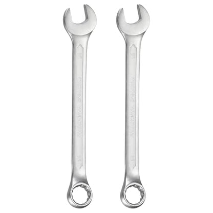 HARFINGTON 2Pcs Metric Combination Wrench 15mm Open End & 15-Degree Offset - size: 15mm