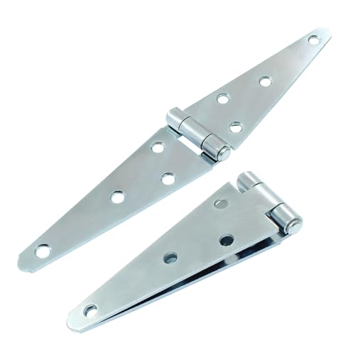 Hordion 2Pcs Strap Hinge Shed Door Hinges, 5 Inch Heavy Duty Gate Hinges - size: 5 Inch, 2Pcs