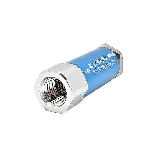 Interstate Pneumatics WR1110 1/4 Inch NPT in-Line 90 PSI Fixed Preset Pressure Regulator - Outlet Pressure with Max Inlet 230 PSI