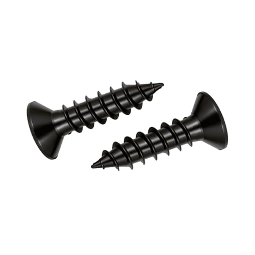 100PCS #8 x 1/2" Black Screw, Flat Head Phillips Wood Screw (SUS304) 18-8 S/S Electroplating Black Stainless Steel, 8 x 1/2-Inch,(100PCS) - color: Black, size: #8*1/2