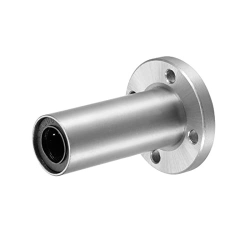 uxcell LM12UU Extra Long Round Flange Linear Ball Bearings, 12mm Bore Dia, 21mm OD, 57mm Length (Pack of 2) - size: 12mm