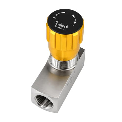 Hydraulic Flow Control Needle Valve 1/2 Inch Npt Ports, 16.64 GPM, 5076 PSI - size: 1/2 Inch