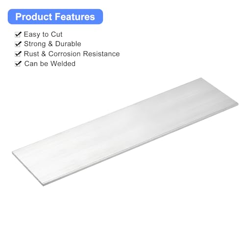 uxcell Square Aluminum Flat Bar, 2pcs 1/8" x3-1/8 x12 6061 Aluminum Plate - size: 1/8" x 3-1/8" x 12"