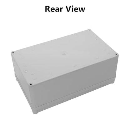 LeMotech Junction Box IP67 Waterproof Dustproof ABS Plastic Project Box for Electrical Outdoor Enclosure Gray 9.8 x 5.9 x 3.9 inch (250 x 150 x 100 mm) - size: 9.8" x 5.9" x 3.9" (1pc)