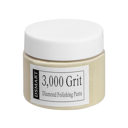 3,000 Grit Diamond Polishing Lapping Compound Polish Paste 50G (1.76 Oz) with 25% Diamond Powder (3-6 Micros) for Metal Silver Chrome Glass Scratch Removal Marble Rock Watch Jewelry Gemstone - size: 3,000 Grit
