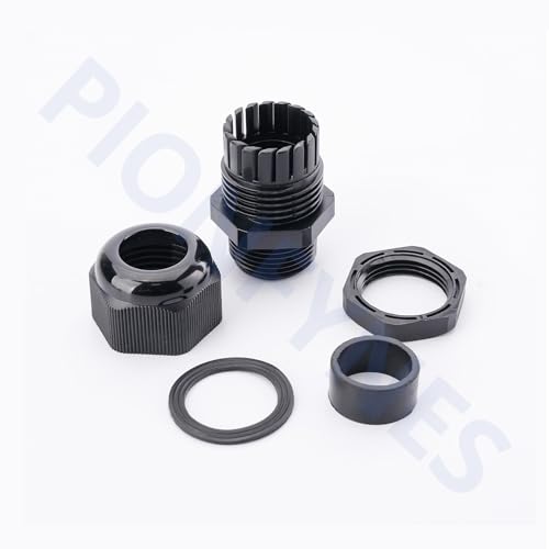 50PCS 3/8'' NPT Cable Gland Waterproof Adjustable 4-8mm/0.16-0.31inch Nylon Cable Glands Joints with Gaskets (3/8", 50PCS) - size: 3/8'' NPT 50pcs