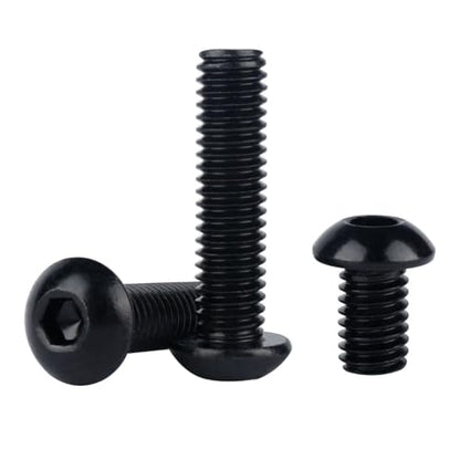 #10-24 x 1/2" Button Head Screws Socket Cap Bolts 304 Stainless Steel 18-8, Allen Hex Drive, UNC Fully Machine Thread, 40Pcs Black - color: Black, size: #10-24 x 1/2" (40PCS)
