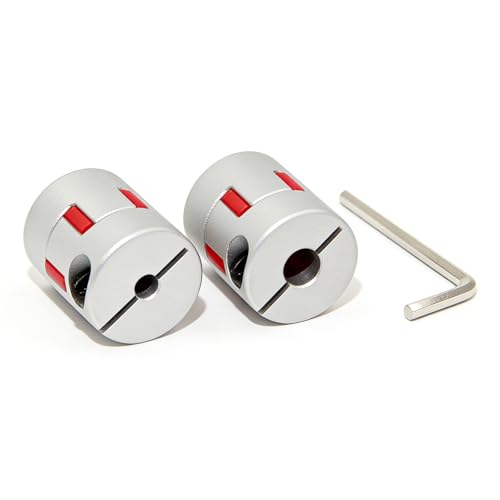 5mm to 8mm Bore Aluminium Plum Flexible Shaft Coupling Servo Stepper Motor Jaw D25xL30 Connector Flexible Shaft Couplers for 3D Printer/CNC Machine/DIY Encoder, 2pcs/Pack(5mmx8mm) - size: 5mmx8mm
