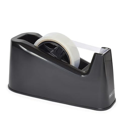 Rapesco RPTD500B 500 Heavy Duty Tape Dispenser, Tape Rolls up to 25 mm x 66 m - Black