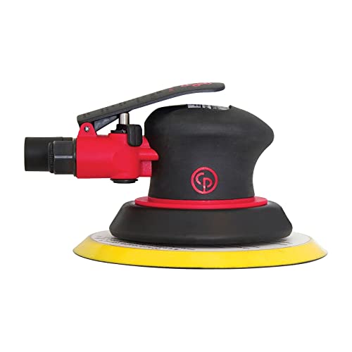 Chicago Pneumatic CP7255E - Air Random Orbital Sander Tool, Home Improvement, Woodworking Tools, Polisher, Sanding Tool, Hook & Loop, Non-Vacuum, 6 Inch (150 mm), 0.28 HP / 210 W - 12000 RPM, One Size, Factory - size: One Size, style: Non-Vacuum, Eco-Chan