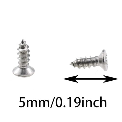 TAODAN 200PCS 2x6mm Small Household Stainless Steel Screws Phillips Flathead Wood Screws DIY Screws for Kitchen and Office Decorative Boxes and Pictures Decorative Accessories - size: 6