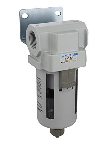 PneumaticPlus SAF400-N06B Compressed Air Particulate Filter 3/4" NPT - style: Poly Bowl - Manual Drain