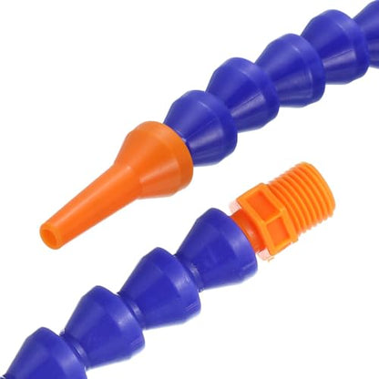 Heyiarbeit 3Pcs G1/4" Thread Flexible Water Oil Coolant Pipe Hose, 300mm Adjustable Round Nozzle Cooling Pipe Hose with Valve for Lathe CNC Water Cooling System