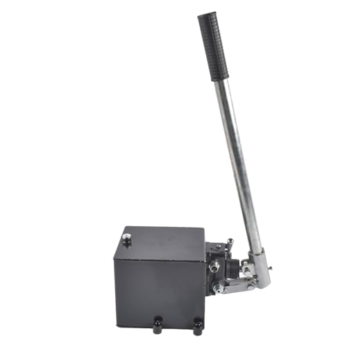 Double Acting Hydraulic Hand Pump, 3600 PSI & 1.5 CID, Hand Operated Hydraulic Pump with 5 Quart Tank and Changeover Valve, 3/8" NPT Ports Portable Hydraulic Power for Equipment Maintenance Vahaha - size: 1.5 CID