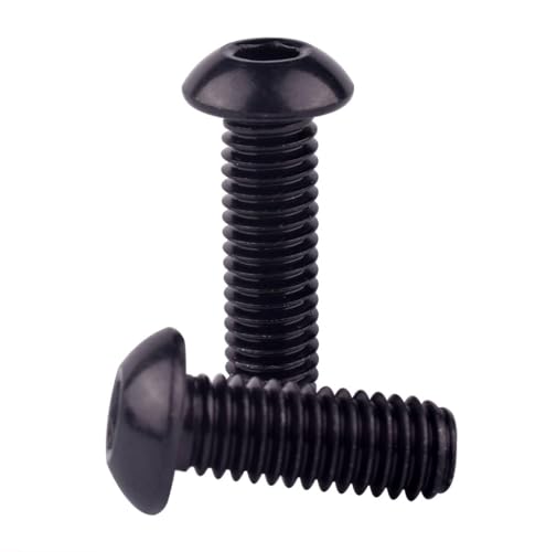 5/16-18 x 1" Button Head Socket Cap Bolts Screws (1/4" to 2" Available), 304 Stainless Steel 18-8, Black Exterior Finish, Allen Hex Drive, Fully Thread,10Pcs - size: 5/16-18 x 1" (10 PCS)