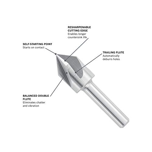 BOSCH CSH1 1/2-Inch HSS Countersink - size: 1/2 in