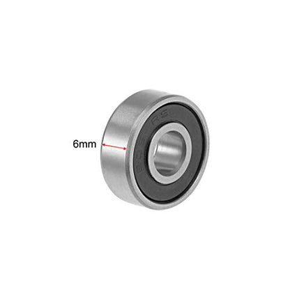 uxcell 606-2RS Deep Groove Ball Bearing 6x17x6mm Double Sealed ABEC3 5pcs - size: 6mmx17mmx6mm