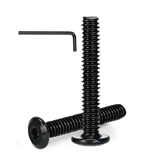 50 Pcs 1/4-20 x 1-1/2 Flat Head Socket Cap Screws Countersunk Bolts,304 Stainless Steel 18-8,Allen Socket Drive,Black,Fully Machine Thread (1/4-20 x 1-1/2 50pcs) - size: 1/4-20 x 1-1/2 50pcs