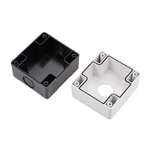 uxcell Push Button Switch Control Station Box 22mm 1 Button Holes White and Black - size: White-Black(1 Hole)