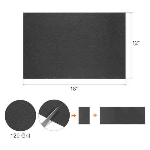 HARFINGTON 10pcs Sandpaper 120 Grit 18 x 12 Inch Silicon Sanding Sheets - size: 120 Grit