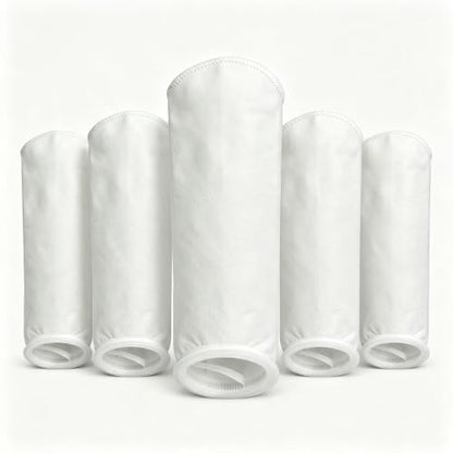 50 Micron Filter Bag Polypropylene 4" x 15" with Plastic Ring - size: 4" x 15", style: 50 Micron Filter Bag