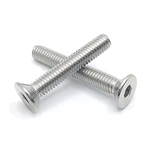 M3-0.5 x 25mm Flat Head Socket Cap Screws Bolts, Stainless Steel 18-8 (304), Bright Finish, Allen Socket Drive,Machine Screws Inner Hex Screw Fasteners Bolts 100 Pcs - size: M3-0.5x25mm（100 Pcs）