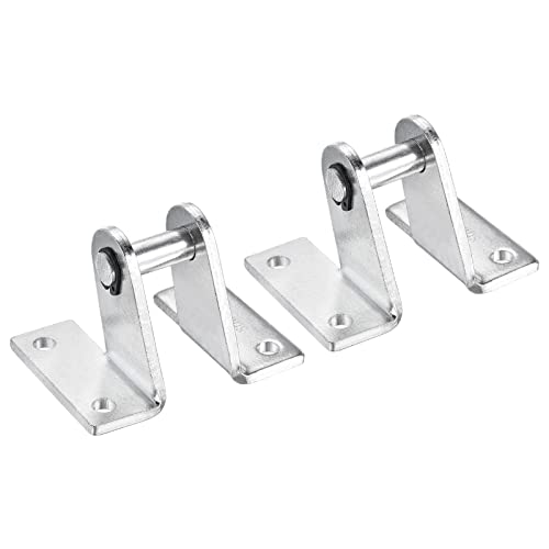 PATIKIL 73x52mm Air Cylinder Rod Clevis 2 Pack Mounting Bracket Rear Pivot Mount Pneumatic Parts, Silver - size: 73 x 52mm