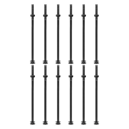 uxcell M10x250mm Square Neck Carriage Bolts with Nuts & Washers, 12Set 304 Stainless Steel Round Head Square Neck Coach Bolt Screws, Black - size: M10x250mm