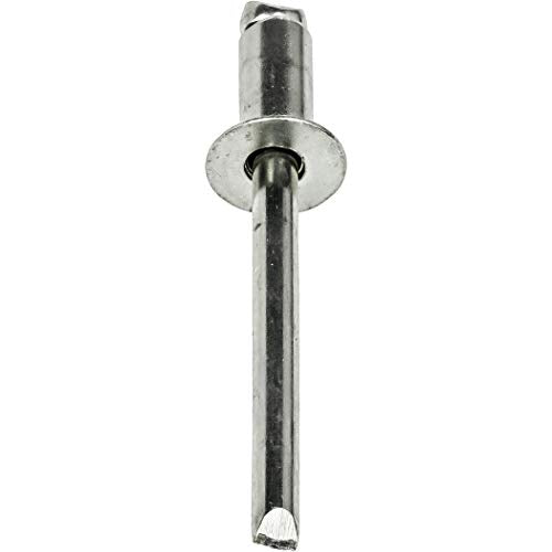 Fastenere Pop Rivets - 1/8" x 1/4" (100 pcs) Heavy Duty, Open-End, Stainless Steel, Dome-Head Blind Rivets, Corrosion-Resistant, High Tensile & Shear Strength, 4-4 Gap .188" - .250" - size: 1/8" x 1/4" (4-4) (100 Pack)