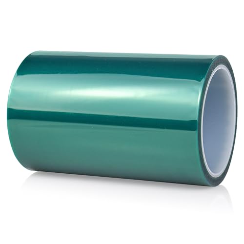BOMEI PACK High Temp Masking Tape, 6 inches x 108 Feet, Heat Resistant, Epoxy Release, Ideal for Painting, Powder Coating, Circuit Boards - size: 6'' x 108ft