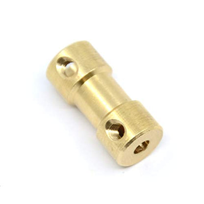 8pcs 2mm to 3mm Brass Shaft Coupling Joint Connector with Screws for Small Motor (2mm to 3mm) - size: 2mm to 3mm