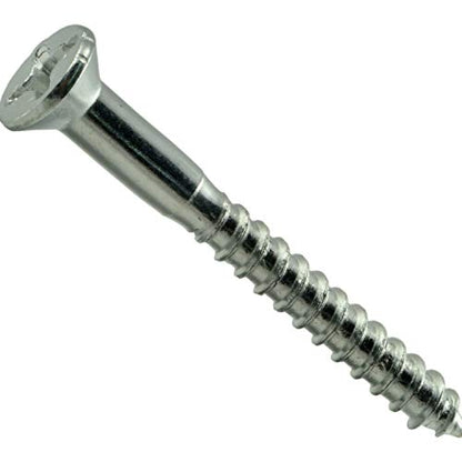Hard-to-Find Fastener 014973293499 Phillips Flat Wood Screws, 12 x 2, Piece-20, zinc - size: 12 x 2-Inch