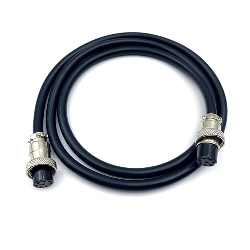 3.28 ft GX20 8 Pin Double Female Cable, GX20 8Pins Female to Female Head Aviation Cordset Electrical Connector Panel Mount Circular Metal Adapter Cordset for Ships 5A 200V 20AWG (1meter) - size: GX20 8Pin