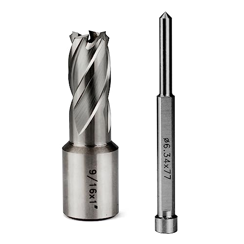OSCARBIDE 9/16" x 1" HSS Annular Cutter 3/4" Weldon Shank Mag Drill Bit