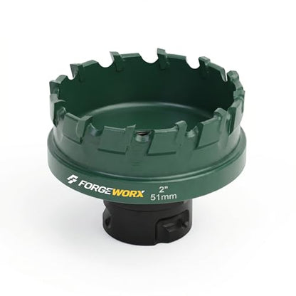 2 Inch Carbide Hole Saw - Quick Change, Tungsten Carbide Cutting Teeth, Heavy Duty Hole Saw for Electricians and Professionals (2“ Hole Saw) - size: 2 in