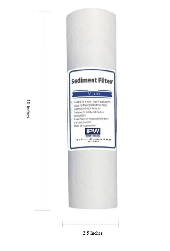 IPW Industries Inc. Compatible to 9-7/8" Purtrex Sediment Depth Filter - 5 Mic (PX05-9 7/8) 93023 - Pack of 4