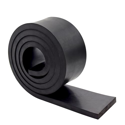1/2 Inch Thick Neoprene Rubber Strips and Heavy-Duty Solid Rubber Rolls, Sheet for DIY Gasket, Warehouse, Pads, Seals, Weather Stripping, Flooring (3 Inch Wide, 5 Feet Long) - size: 3” Wide x 1/2" Thick x 5' Long