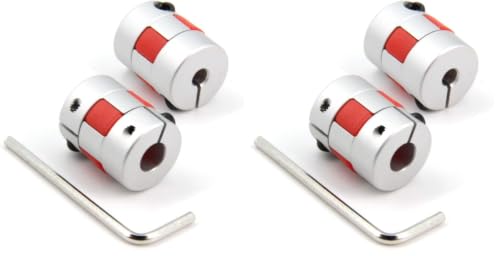 2PCS 5mm to 8mm Aluminium Plum Flexible Shaft Coupling Diameter20mm Length25mm 5x8mm Motor Connector Flexible Coupler for 3D Printer CNC Machine and Servo Stepped Motor（5x8mm） (Pack of 2) - size: D20 L25 (Pack of 2), style: 5x8mm