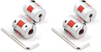 2PCS 5mm to 8mm Aluminium Plum Flexible Shaft Coupling Diameter20mm Length25mm 5x8mm Motor Connector Flexible Coupler for 3D Printer CNC Machine and Servo Stepped Motor（5x8mm） (Pack of 2) - size: D20 L25 (Pack of 2), style: 5x8mm