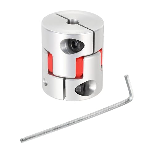 MECCANIXITY 5mm-6mm Aluminium Plum Flexible Shaft Coupling w Hex Wrench - size: 5mm to 6mm