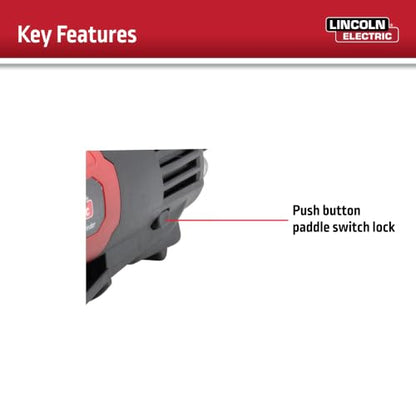 Lincoln Electric K5447-1 11 Amp 4.5in Angle Grinder with 10ft Power Cord