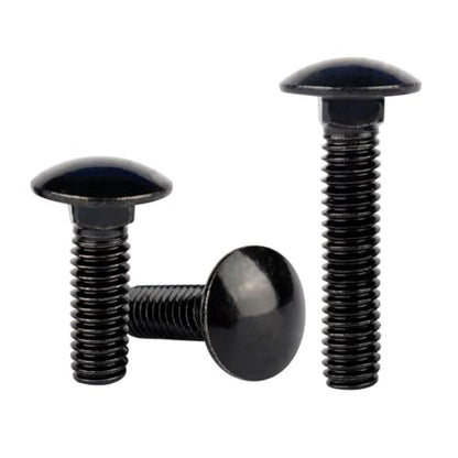 3/8-16 x 2-1/2" Carriage Bolts Screws Black Finish, Round Head Square Neck, 304 Stainless Steel 18-8, UNC Full Machine Coarse Thread, 8Pcs - size: 3/8-16 x 2-1/2" (8 Pcs)