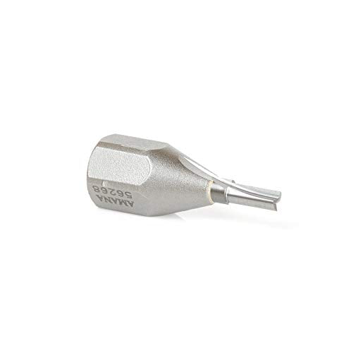 Amana Tool 56268 Carbide Tipped Mortising Screw Cutter 1/8 + .015 Dia x 3/8 Inch Cut Height x 1/4-28 Thread - size: 1/8 + .015 Dia