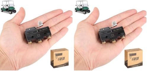 10L0L Golf Cart Accelerator Micro Switch,3 Terminal Micro Limit Switch with Roller for EZGO Gas 1983-1994 TXT Marathon Medalist Models, Relpace OEM:10606G1, 10606G2, 17928G1, 31535G1 (Pack of 2) - size: For EZGO 1983-1994 (Pack of 2)