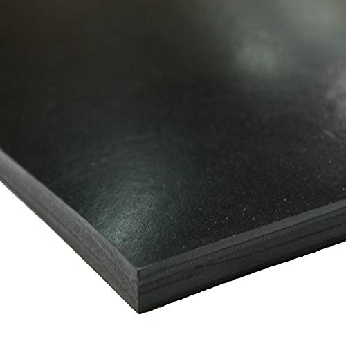 Rubber-Cal EPDM - Commercial Grade - 60A - Rubber Sheet - 1/8" Thick x 8" Width x 8" Length - Black (3 Pack)