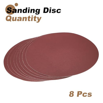 uxcell 8pcs 12-Inch PSA Sanding Discs, 1500 Grits Aluminum Oxide Self Adhesive Stick Back Sandpapers, No-Hole Round Wet/Dry Sander Papers, Sand Auto Car Paint, Wood, Metal - size: 1500 Grits